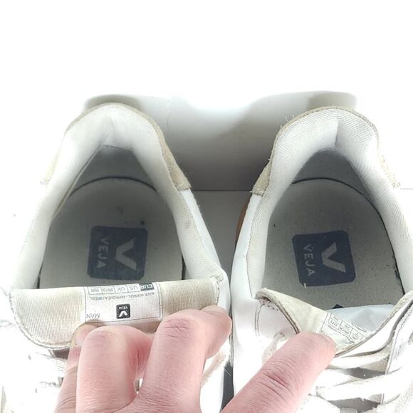 Veja Men\'s V-12 US 8 White Natural Leather Lace Up Low Top Sneakers Shoes main image 9